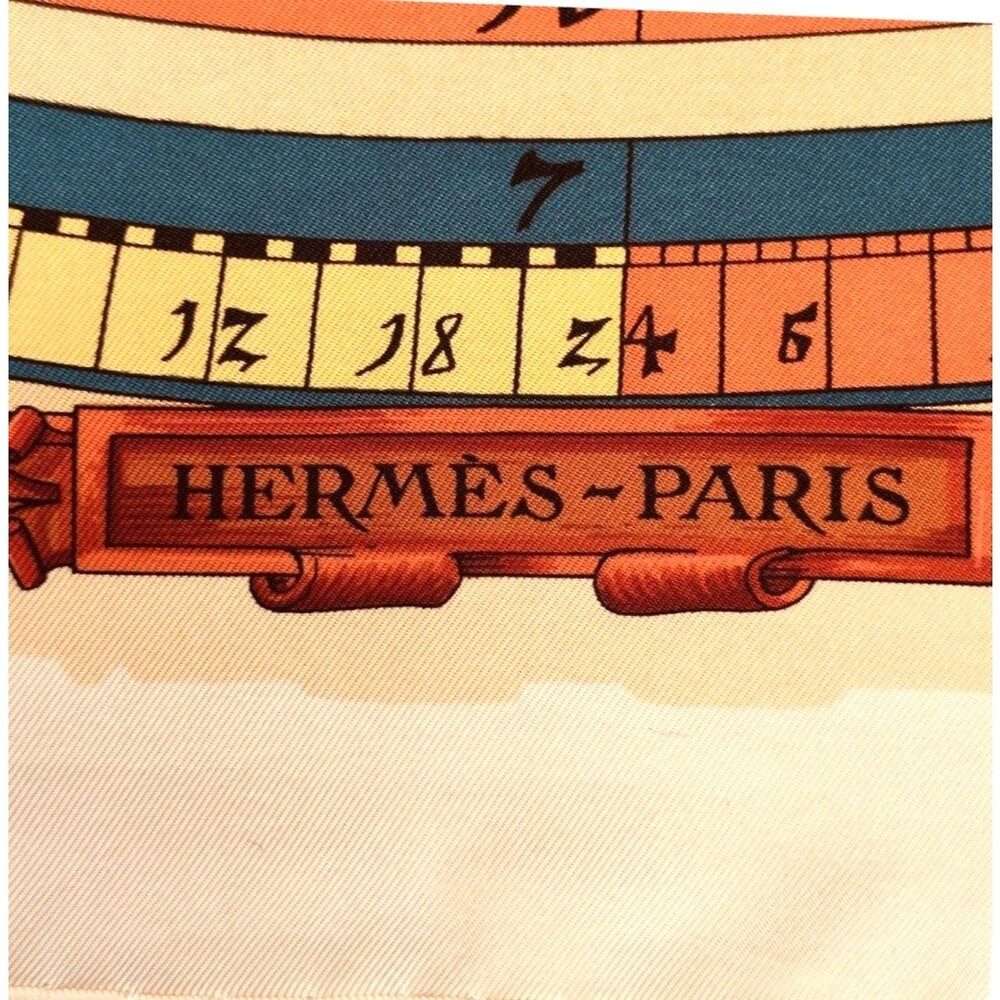 RARE VINTAGE HERMES Silk Scarf "Dies et Hore" Astrologie Classic Care' 90 Mint - Picture 4 of 16